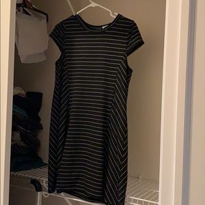 Striped short flowy dress